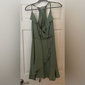 Short Green Strappy Summer Dress